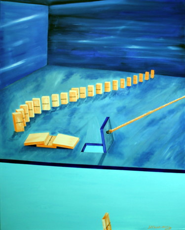 Картина под названием "Sin nombre" - Saúl Nagelberg, Подлинное произведение искусства, Масло