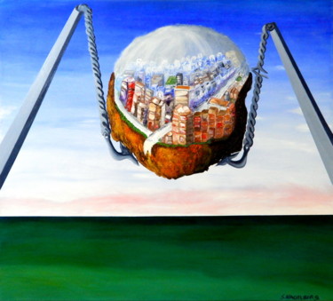 绘画 标题为“Las ciudades pueden…” 由Saúl Nagelberg, 原创艺术品, 油