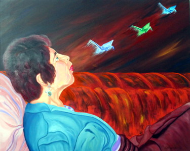 Malerei mit dem Titel "Pajaritos de colores" von Saúl Nagelberg, Original-Kunstwerk, Andere