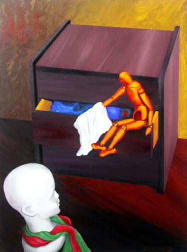 Картина под названием "Confesiones" - Saúl Nagelberg, Подлинное произведение искусства, Масло
