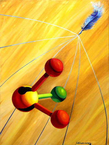 Malerei mit dem Titel "Trazador de todo" von Saúl Nagelberg, Original-Kunstwerk, Öl