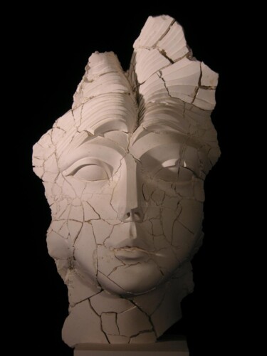 Escultura intitulada "N°048-7" por Saulterre, Obras de arte originais, Gesso