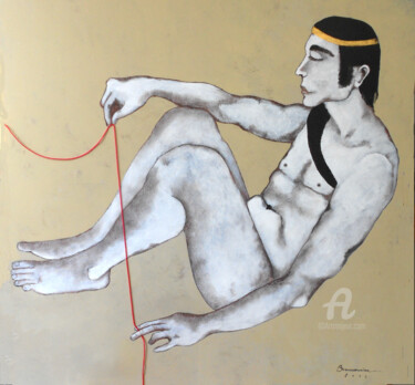 Painting titled "Teseo" by Saurina Barrero, Original Artwork, Acrylic