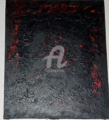 Painting titled "du rouge et du noir." by Fernand Sauthier, Original Artwork, Acrylic