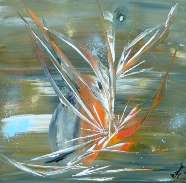 Painting titled "L'Oiseau de Paradis…" by Sylvie Sauvé, Original Artwork