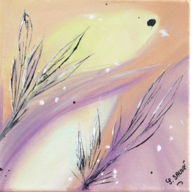 Peinture intitulée "Ros'au vent ..." par Sylvie Sauvé, Œuvre d'art originale, Huile