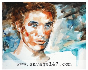 Peinture intitulée "jeune homme" par Savage147, Œuvre d'art originale, Huile