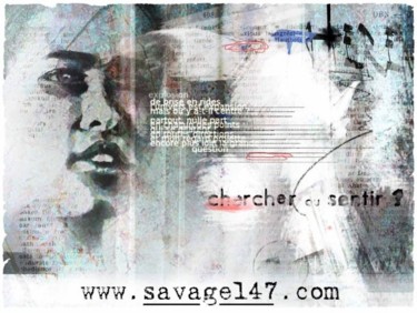 Peinture intitulée "chercher ou sentir" par Savage147, Œuvre d'art originale