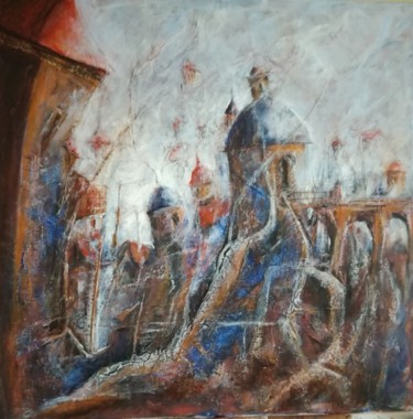 Pittura intitolato "la croisée des dieux" da Savary J-Louis, Opera d'arte originale, Acrilico