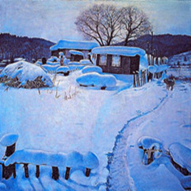 绘画 标题为“冬雪” 由张志国, 原创艺术品, 彩画