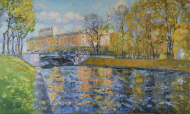 Malerei mit dem Titel "Petersburg Autumn M…" von Natalya Savenkova, Original-Kunstwerk, Öl