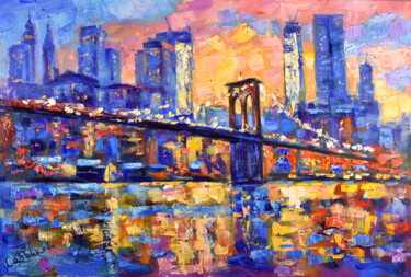 Картина под названием "New York Brooklyn B…" - Natalya Savenkova, Подлинное произведение искусства, Масло