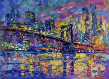 Painting titled "New York Original A…" by Natalya Savenkova, Original Artwork, Oil