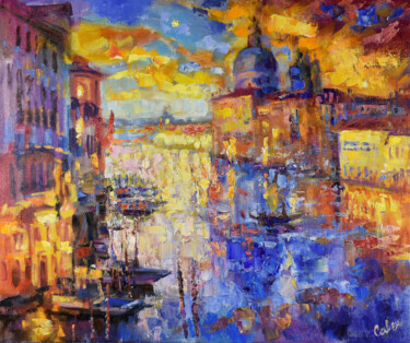 Pintura intitulada "Venice Italy Painti…" por Natalya Savenkova, Obras de arte originais, Óleo