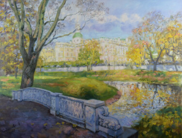 Painting titled "Petersburg Painting…" by Natalya Savenkova, Original Artwork, Oil