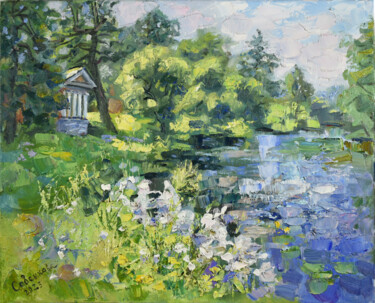 Malerei mit dem Titel "Summer Painting Nat…" von Natalya Savenkova, Original-Kunstwerk, Öl