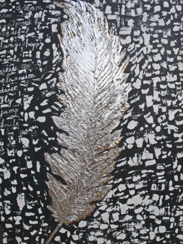 Картина под названием "Перо" - Анастасия Шаверина, Подлинное произведение искусства, Акрил