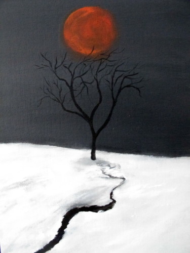 Картина под названием "Тишина" - Анастасия Шаверина, Подлинное произведение искусства, Акрил