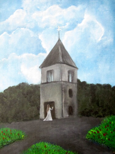 Картина под названием "Храм" - Анастасия Шаверина, Подлинное произведение искусства, Акрил
