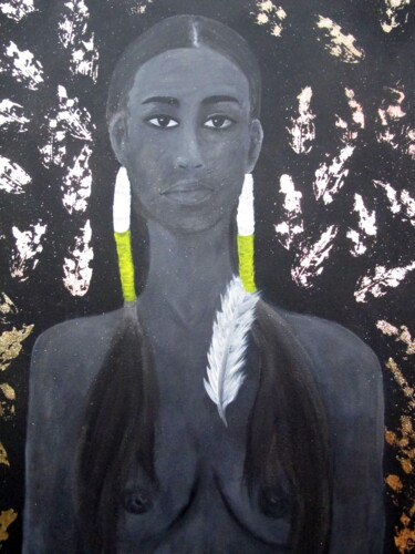 Peinture intitulée "Амазонка" par Anastasiia Shaverina, Œuvre d'art originale, Acrylique