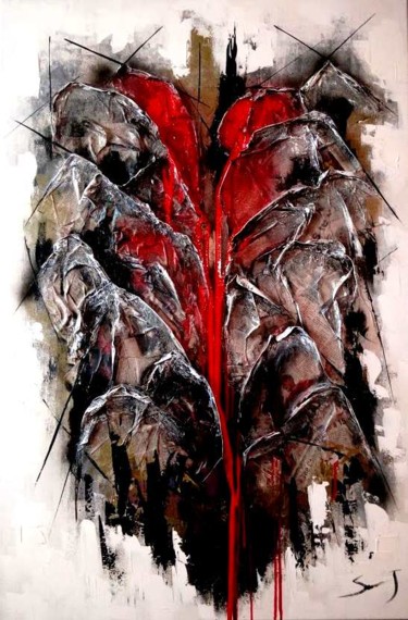 Peinture intitulée "In sanguinem nostru…" par Joseph Saverino, Œuvre d'art originale, Acrylique