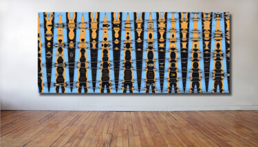 Arts numériques intitulée "Blue Orange" par Xavier Goodman, Œuvre d'art originale, Peinture numérique