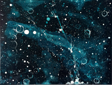 Painting titled "Galaxy." by Saverio Filioli Uranio, Original Artwork, Acrylic Mounted on Wood Stretcher frame