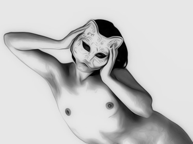 Arte digitale intitolato "Nudo di donna" da Saverioftc, Opera d'arte originale, Lavoro digitale 2D