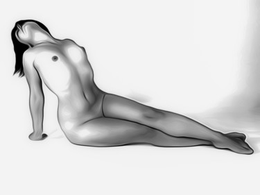 Arte digitale intitolato "Nudo di donna" da Saverioftc, Opera d'arte originale