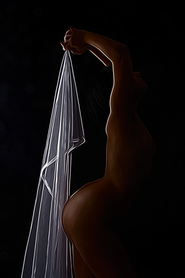 Arte digitale intitolato "Nudo di donna" da Saverioftc, Opera d'arte originale, Lavoro digitale 2D