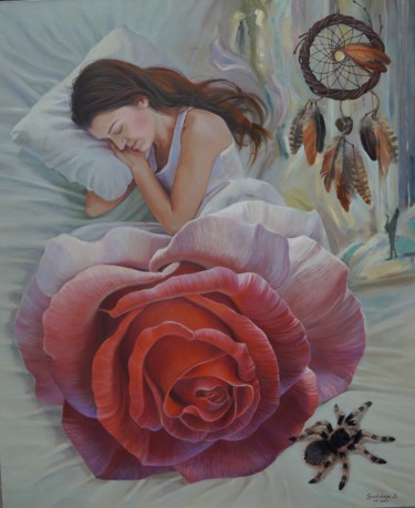 Картина под названием "Сон" - Svetlana Savitskaya, Подлинное произведение искусства, Масло Установлен на Деревянная рама для…