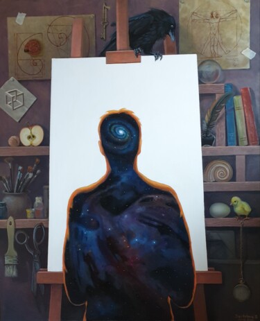 Картина под названием "Создатель" - Svetlana Savitskaya, Подлинное произведение искусства, Масло Установлен на Деревянная ра…