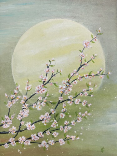 Картина под названием "Waiting for spring" - Vira Savka, Подлинное произведение искусства, Масло