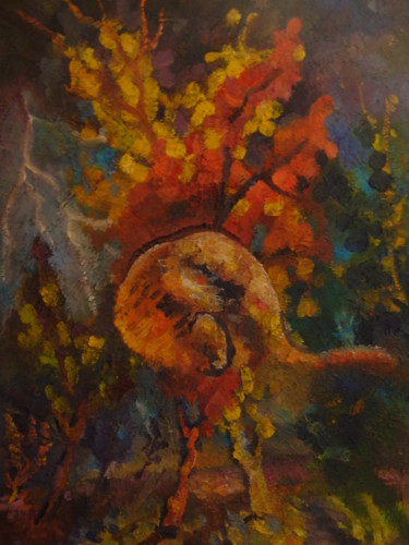 Painting titled "осенний пейзаж" by Sayad, Original Artwork