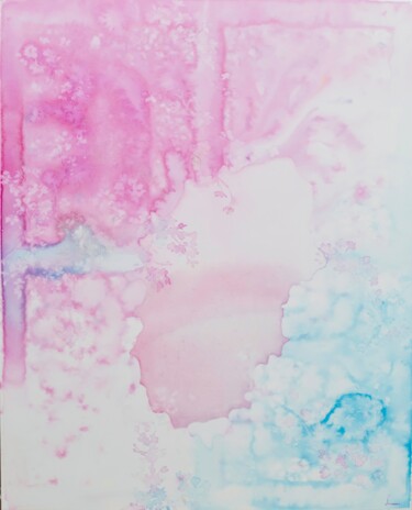 Painting titled "Fenêtre de sakura" by Sayaka Asai, Original Artwork, Pigments