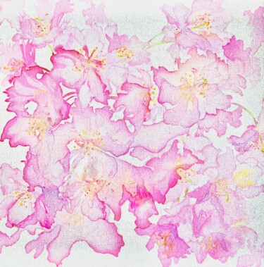 Pintura intitulada "Yaezakura" por Sayaka Asai, Obras de arte originais, Pigmentos