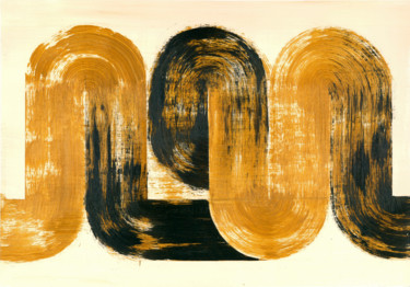 Snake / Oil on the road Peinture intitulée "Snake / Oil on the…" par Elena Sayapina, Œuvre d'art originale, Acrylique
