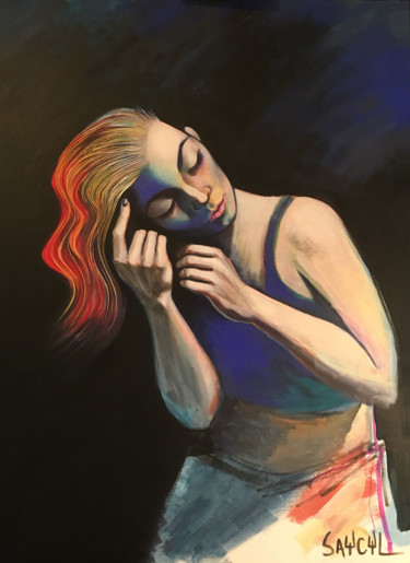 Peinture intitulée "Saycyl Blue Wilma 1…" par Saycyl, Œuvre d'art originale, Acrylique