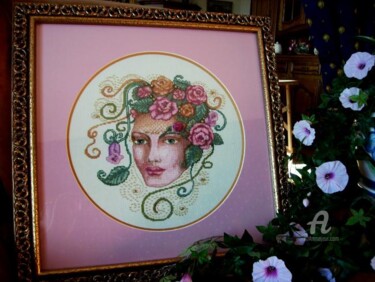 Art textile intitulée "L'esprit de Rose" par Vera Sayous, Œuvre d'art originale