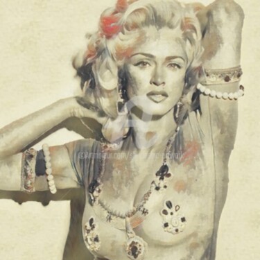 Digital Arts titled "Maddona The glamoro…" by Saeed Bagsair, Original Artwork, Digital Painting