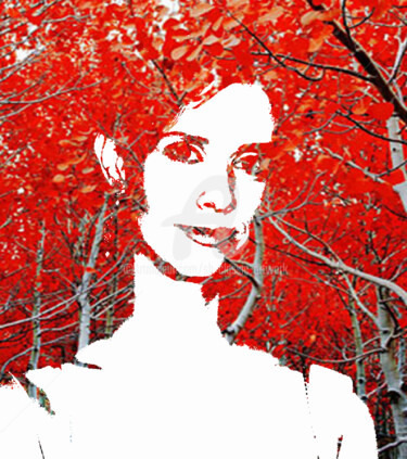 Digitale Kunst mit dem Titel "Cynthia Nixon surre…" von Saeed Bagsair, Original-Kunstwerk, Digitale Malerei