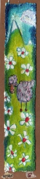 Peinture intitulée "petit mouton" par Stef B, Œuvre d'art originale