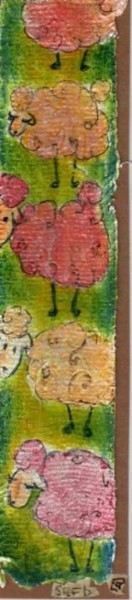 Peinture intitulée "moutons" par Stef B, Œuvre d'art originale