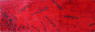 Peinture intitulée "poissons rouges" par Stef B, Œuvre d'art originale