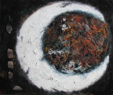Peinture intitulée "décroche moi la lune" par Stef B, Œuvre d'art originale