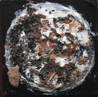 Painting titled "Phase lunaire 1" by Stef B, Original Artwork