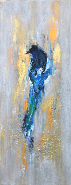 Peinture intitulée "Magpie IV" par Sbboursot, Œuvre d'art originale, Acrylique