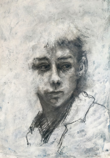 Drawing titled "Boy" by Sbboursot, Original Artwork, Charcoal