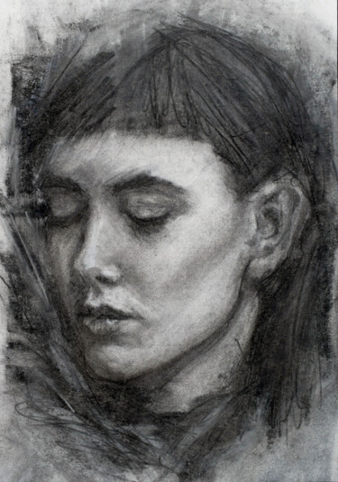 Drawing titled "Sketch II" by Sbboursot, Original Artwork, Charcoal