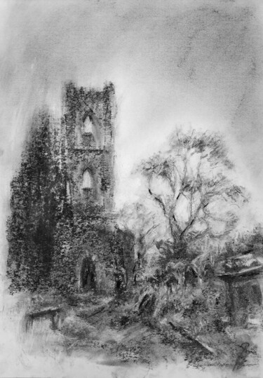 Drawing titled "InnishannonTower an…" by Sbboursot, Original Artwork, Charcoal